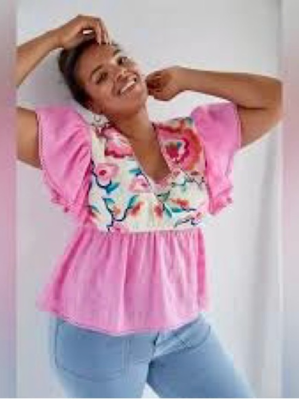 Anthropologie Plenty by Tracy Reese
Embroidered Babydoll Blouse - Picture 3 of 9